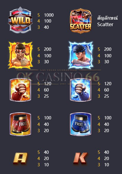 อัตราการจ่ายเงินรางวัล Thai Champion