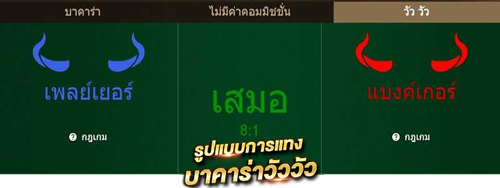 รูปแบบการแทงบาคาร่า